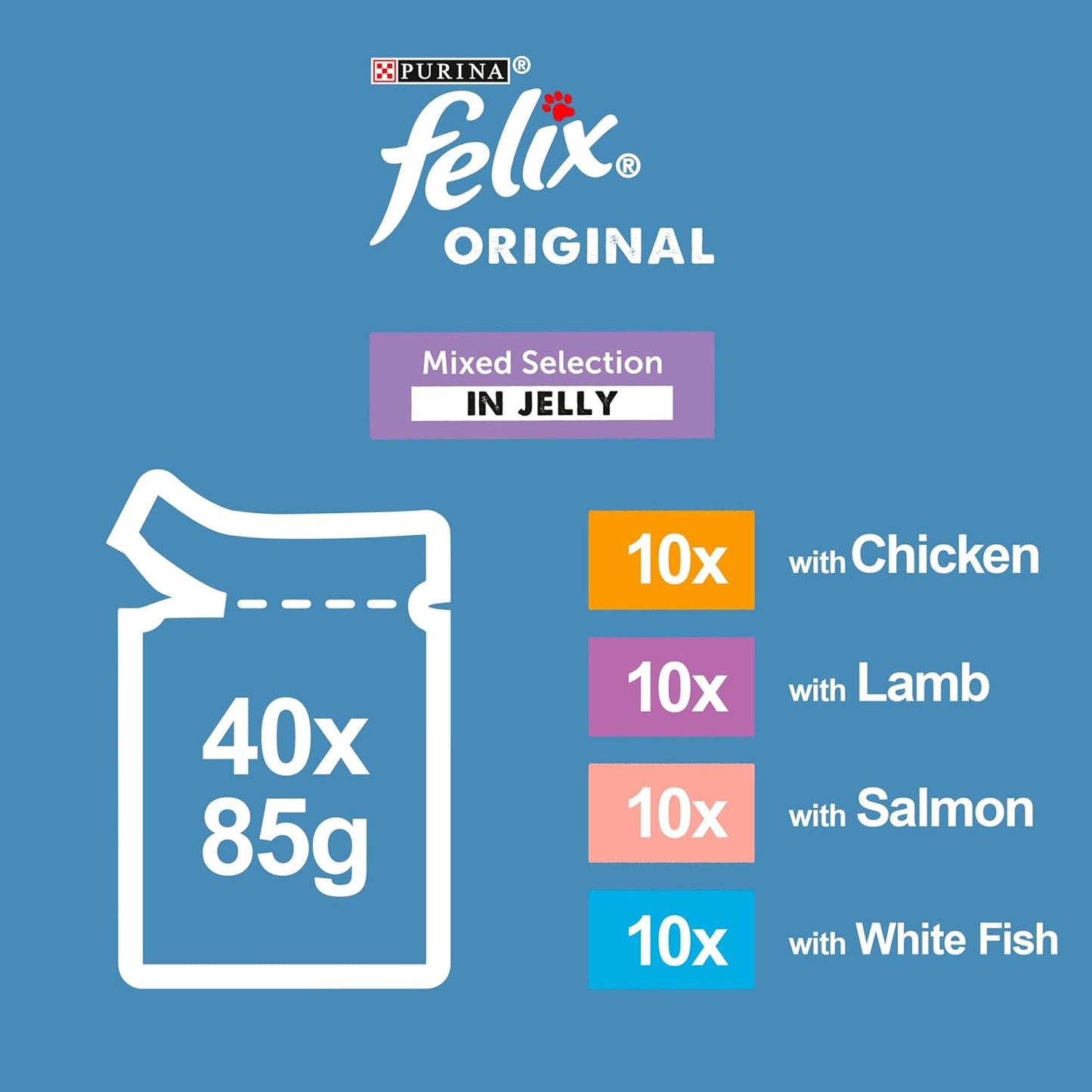 Felix Original Mixed Selection in Jelly 40 x 85g