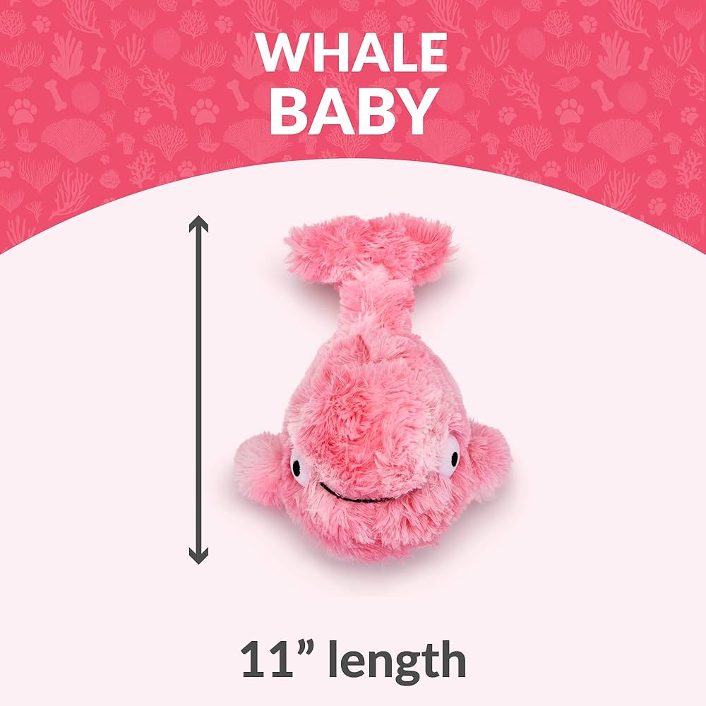 Gor Pets Reef Baby Crinkle Whale | Plush Dog Toy