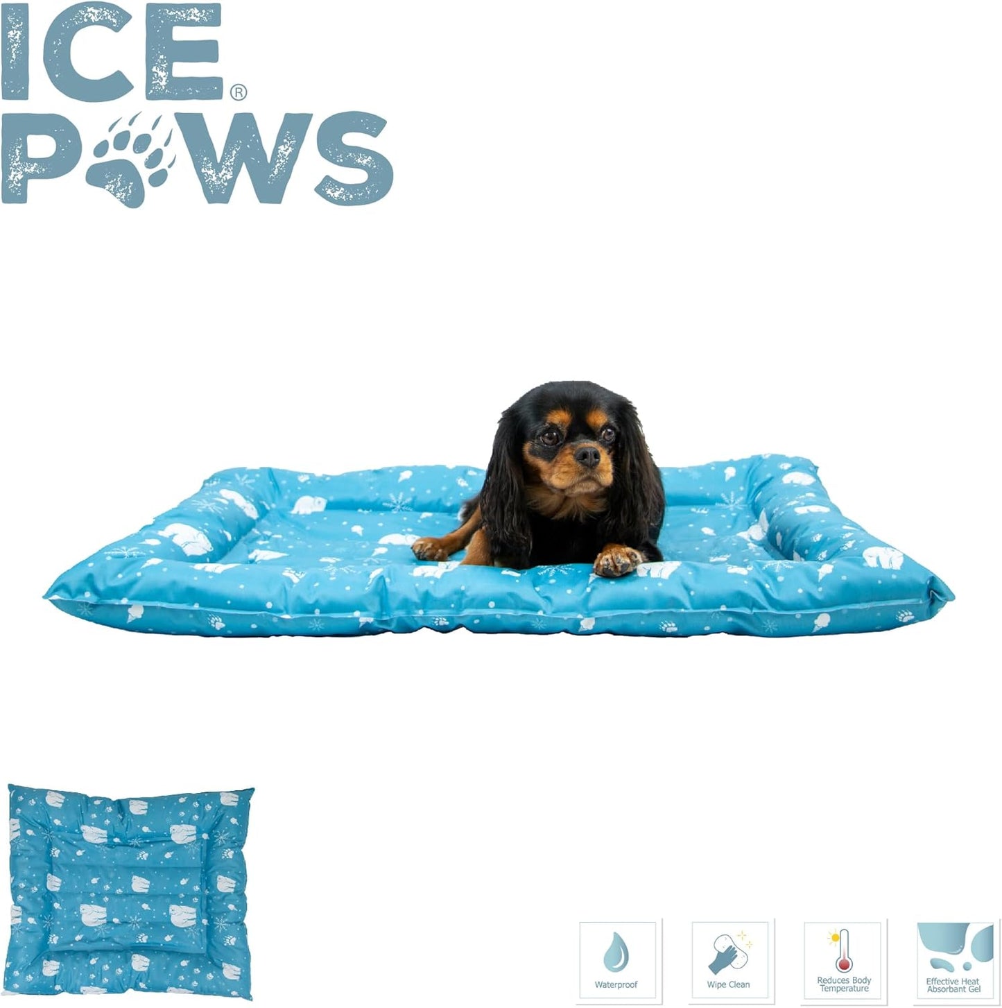 Ancol Ice Paws Cooling Comfortable Pet Bed Quickly Reduce Temperature 56cm x 66cm