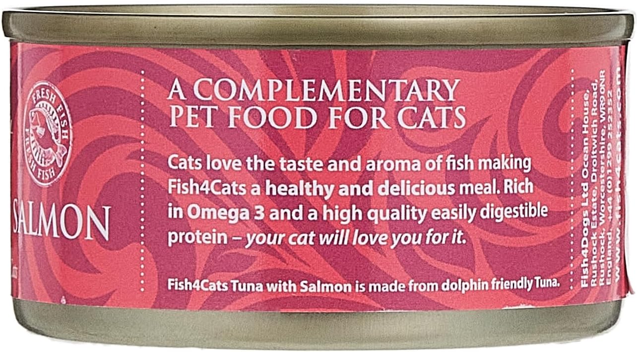 Fish4Cats Tuna & Salmon Wet Cat Food - High Protein, Omega 3 Rich & Delicious