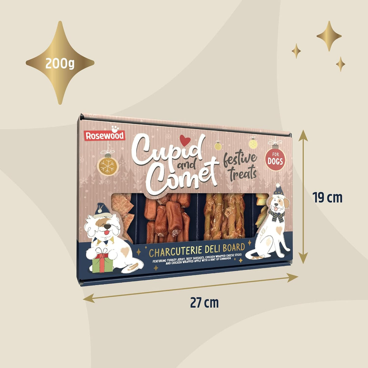 Rosewood Cupid & Comet Charcuterie Deli Board 200g Gourmet Dog Treats