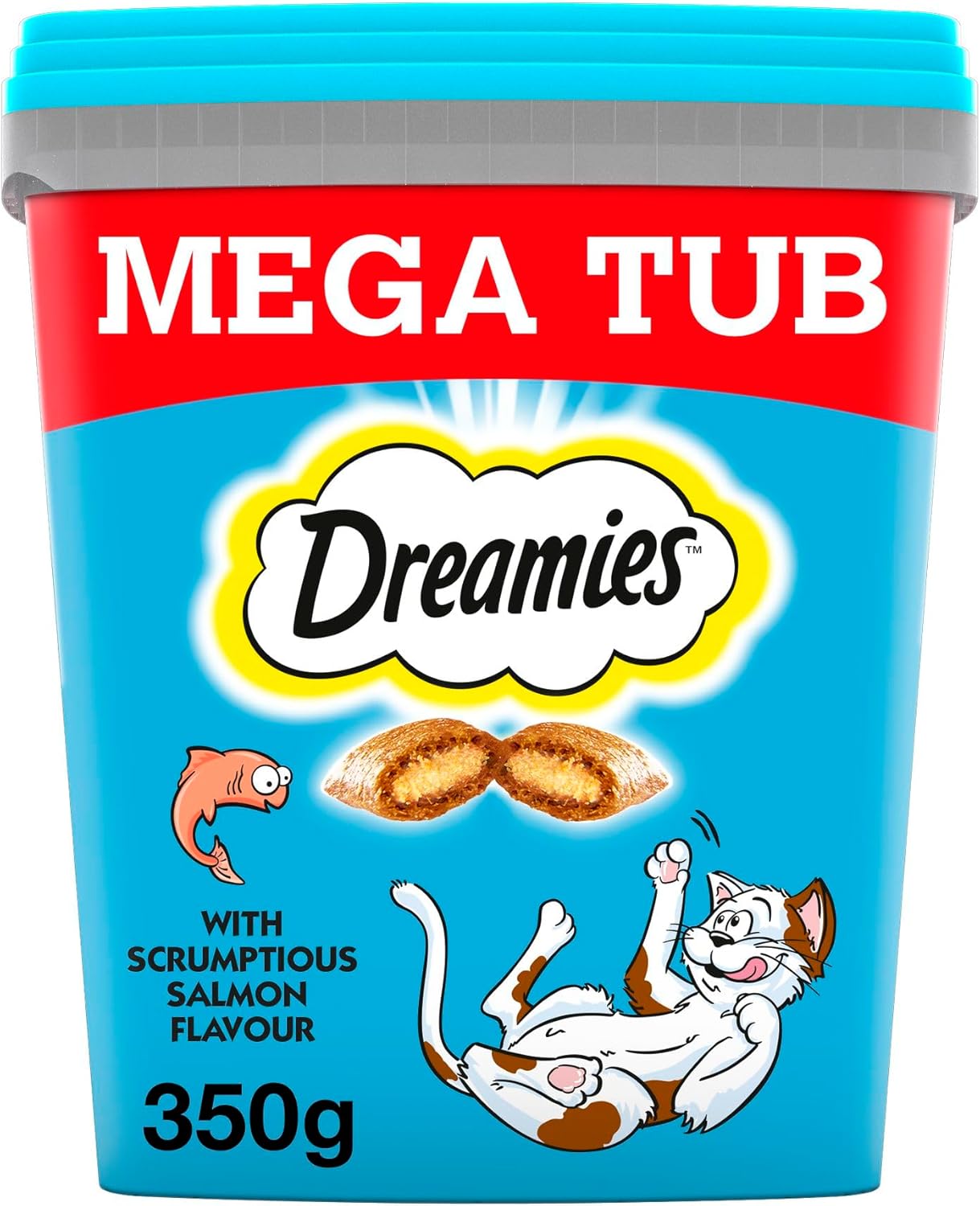 Dreamies Cat Treats With Salmon Mega Tub 350g