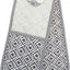 Double oven glove with geometric pattern on a white background
