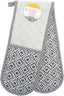 Double oven glove with geometric pattern on a white background