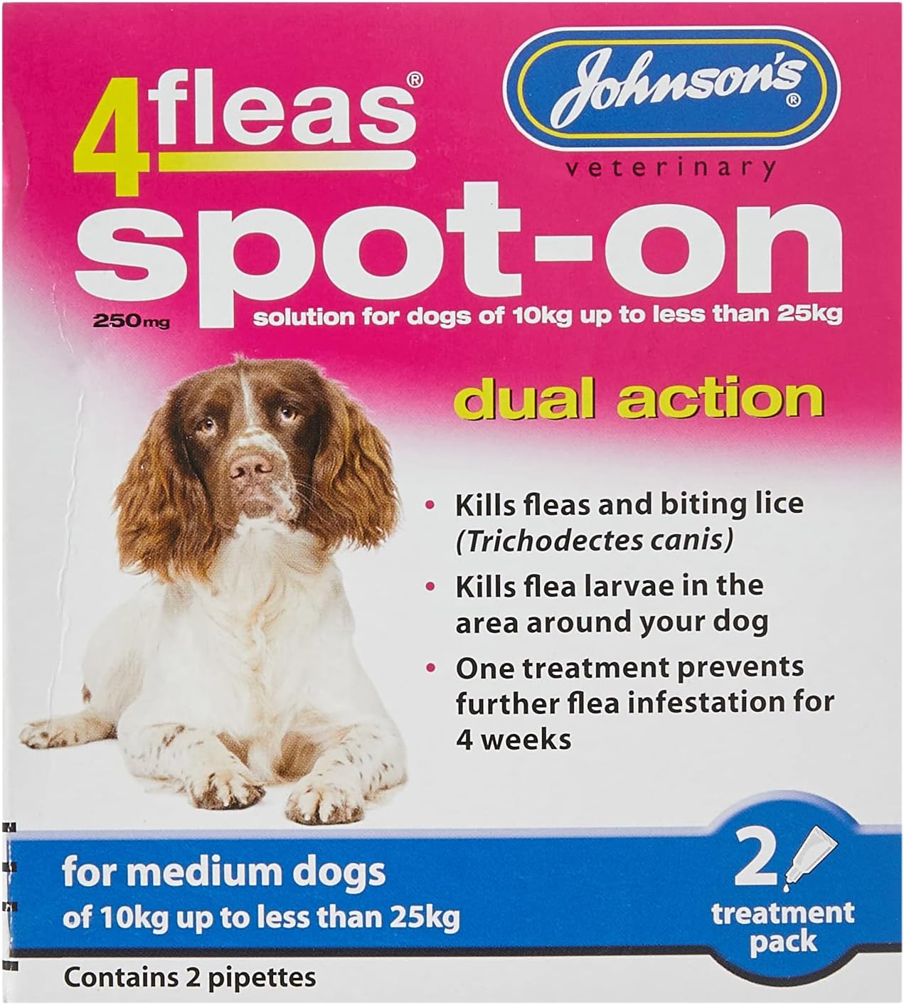 Johnson's 4Fleas | Dog Dual Action Flea & Lice | Spot On Treatment