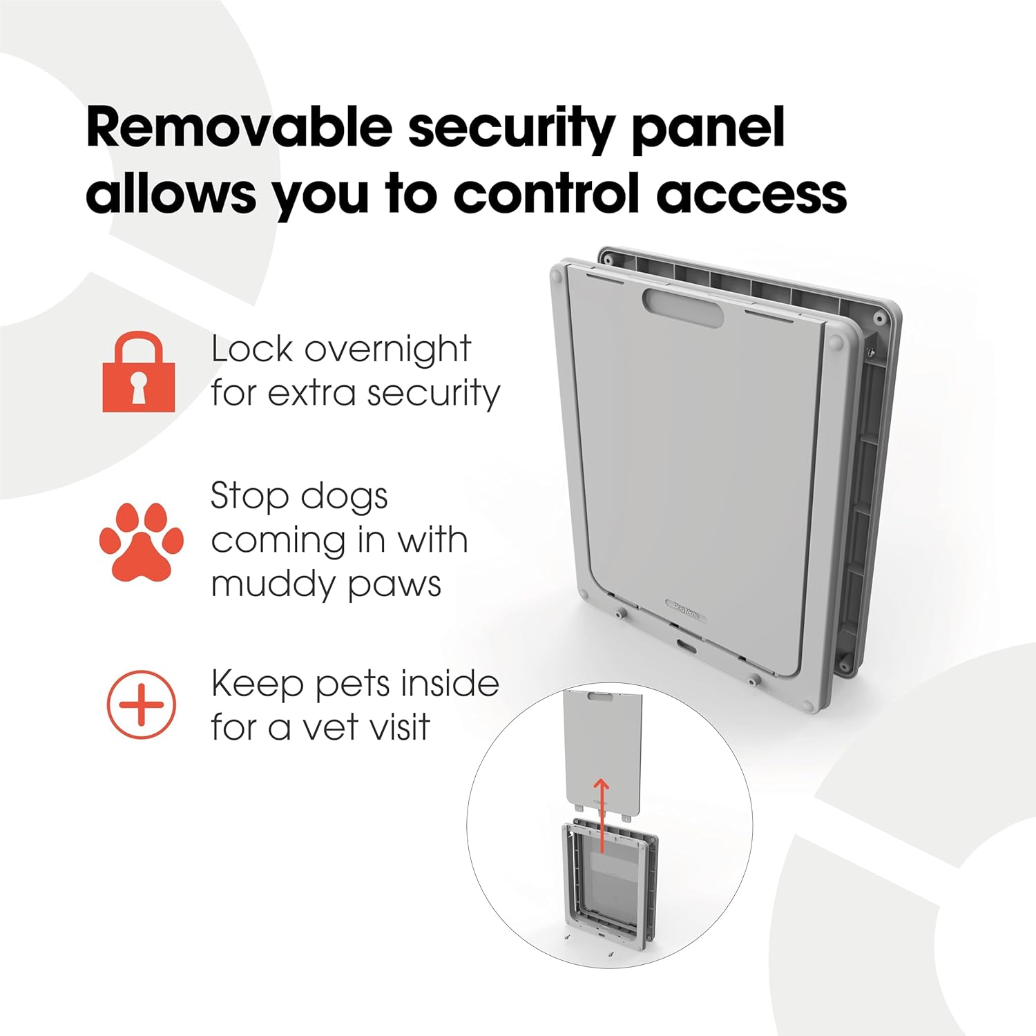 Shows removable security panel