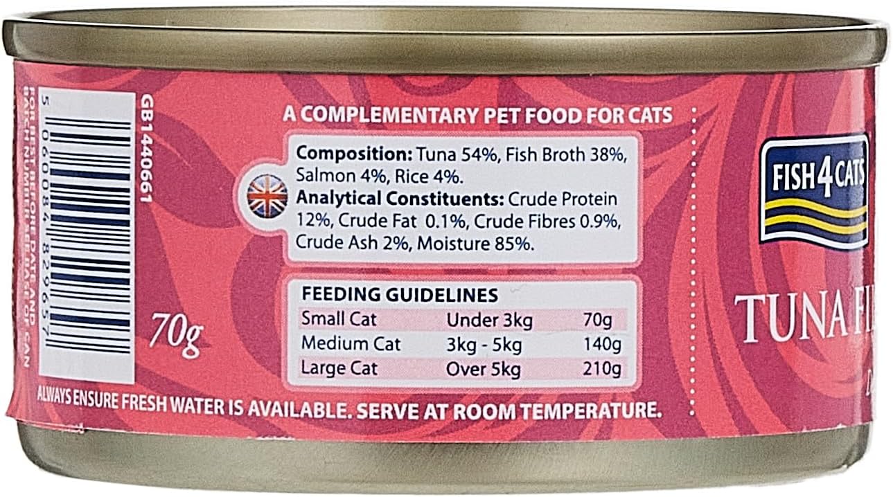 Fish4Cats Tuna & Salmon Wet Cat Food - High Protein, Omega 3 Rich & Delicious