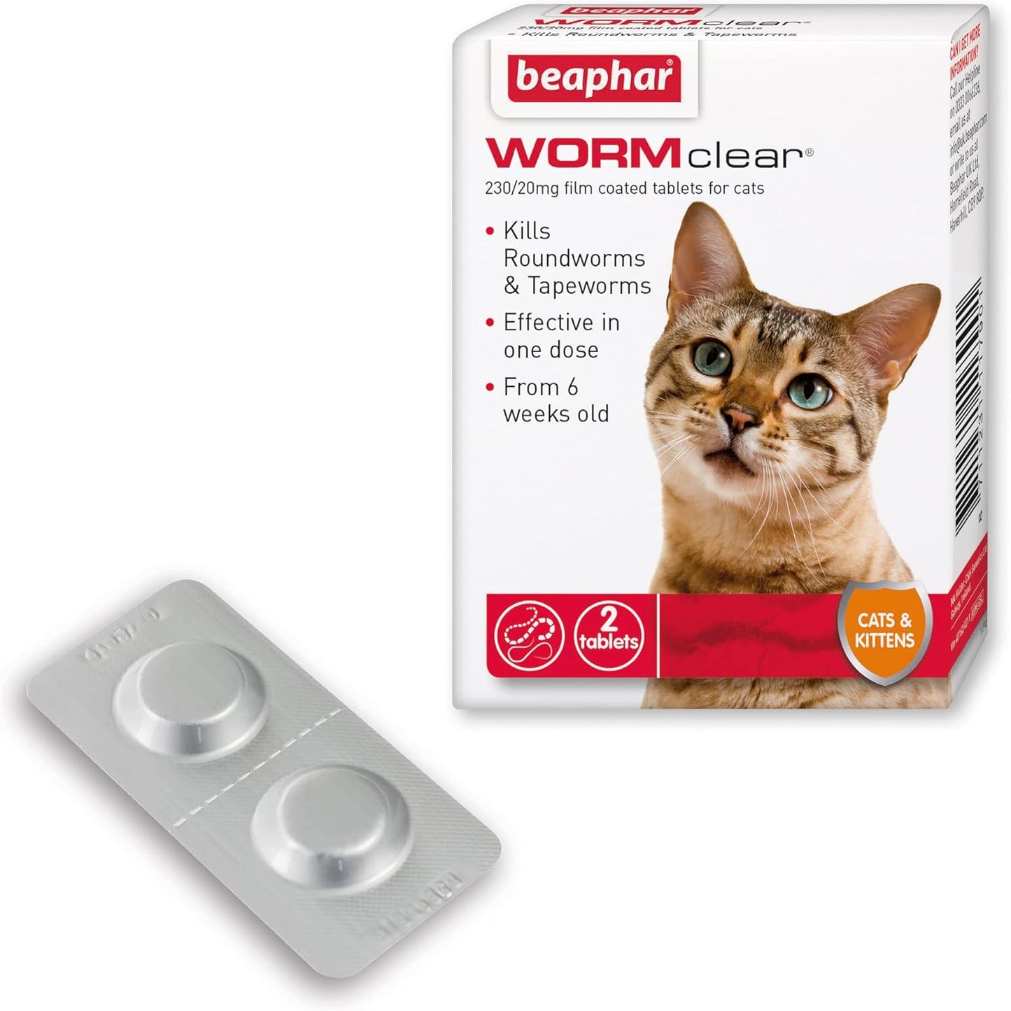 Cat Worming Tablets | Cat Worm Control | Beaphar WormClear - Dated Jan 2026