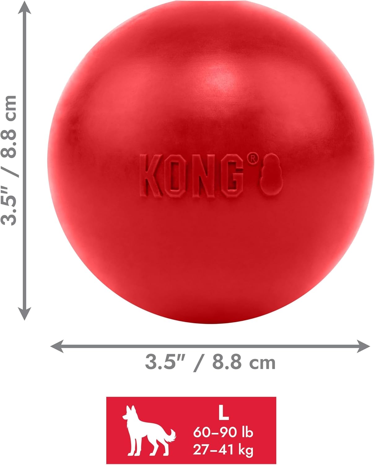 KONG Ball with Hole | Durable Natural Rubber Fetch Dog Toy