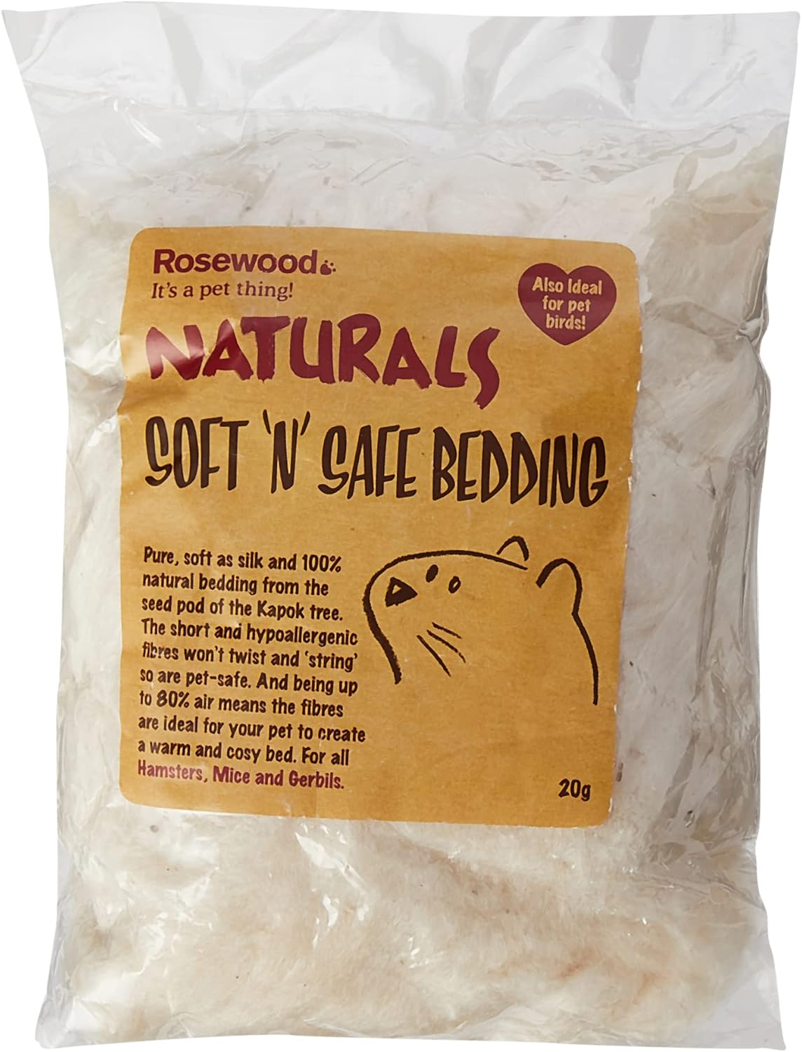 Package of Rosewood Naturals Soft 'N' Safe Bedding with a clear front