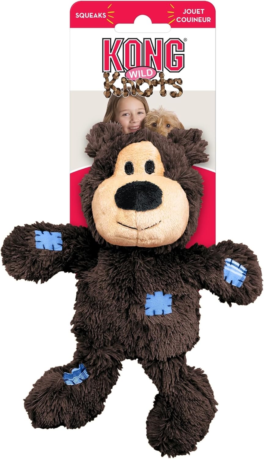 KONG Wild Knots Brown Bear for Small & Medium Dogs