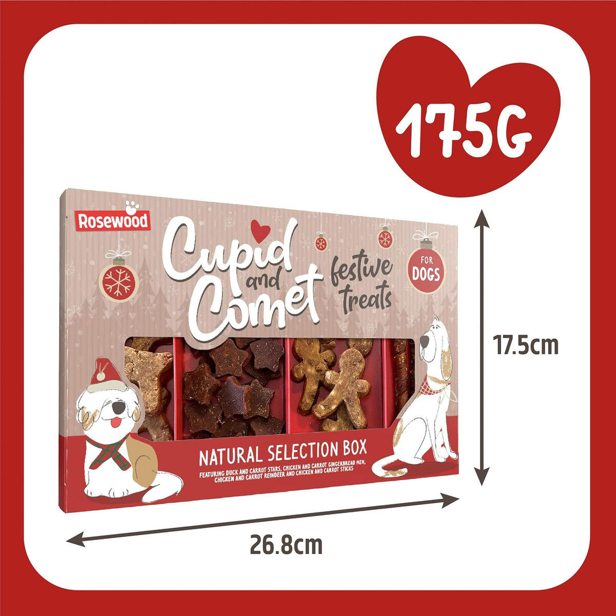 Cupid & Comet Natural Selection Box | Christmas Dog Treats