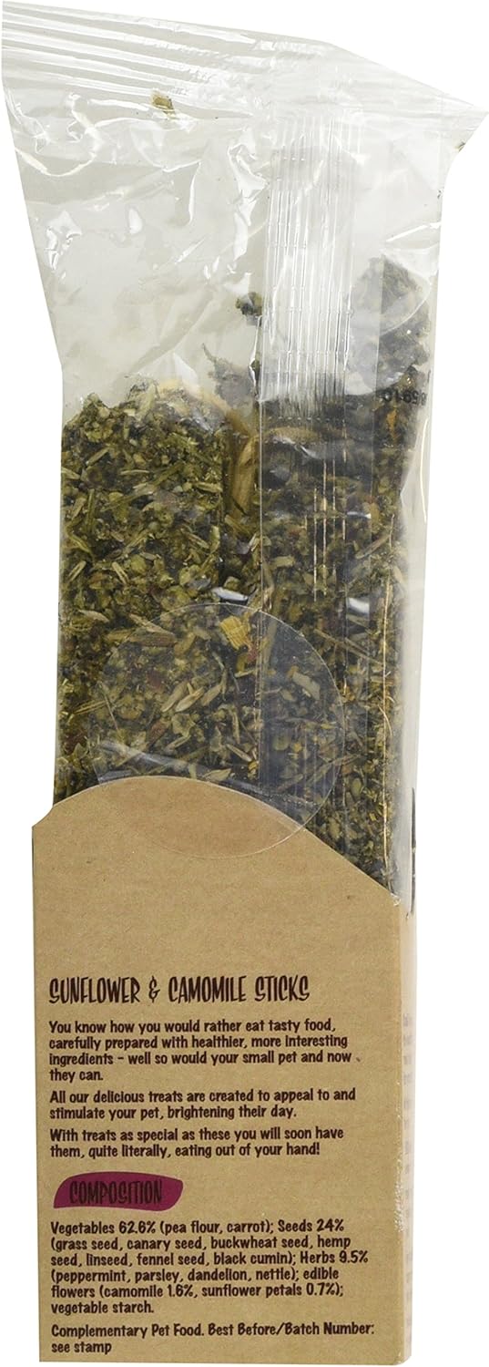 Rosewood Naturals | Small Pet Treat | Sunflower & Chamomile Sticks - 140g