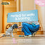 Person kneeling down with a dog, promoting 'Puppy & Mini Coachi' for walks and training.