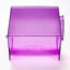 Purple transparent chinchilla bath with a grid pattern on a white background