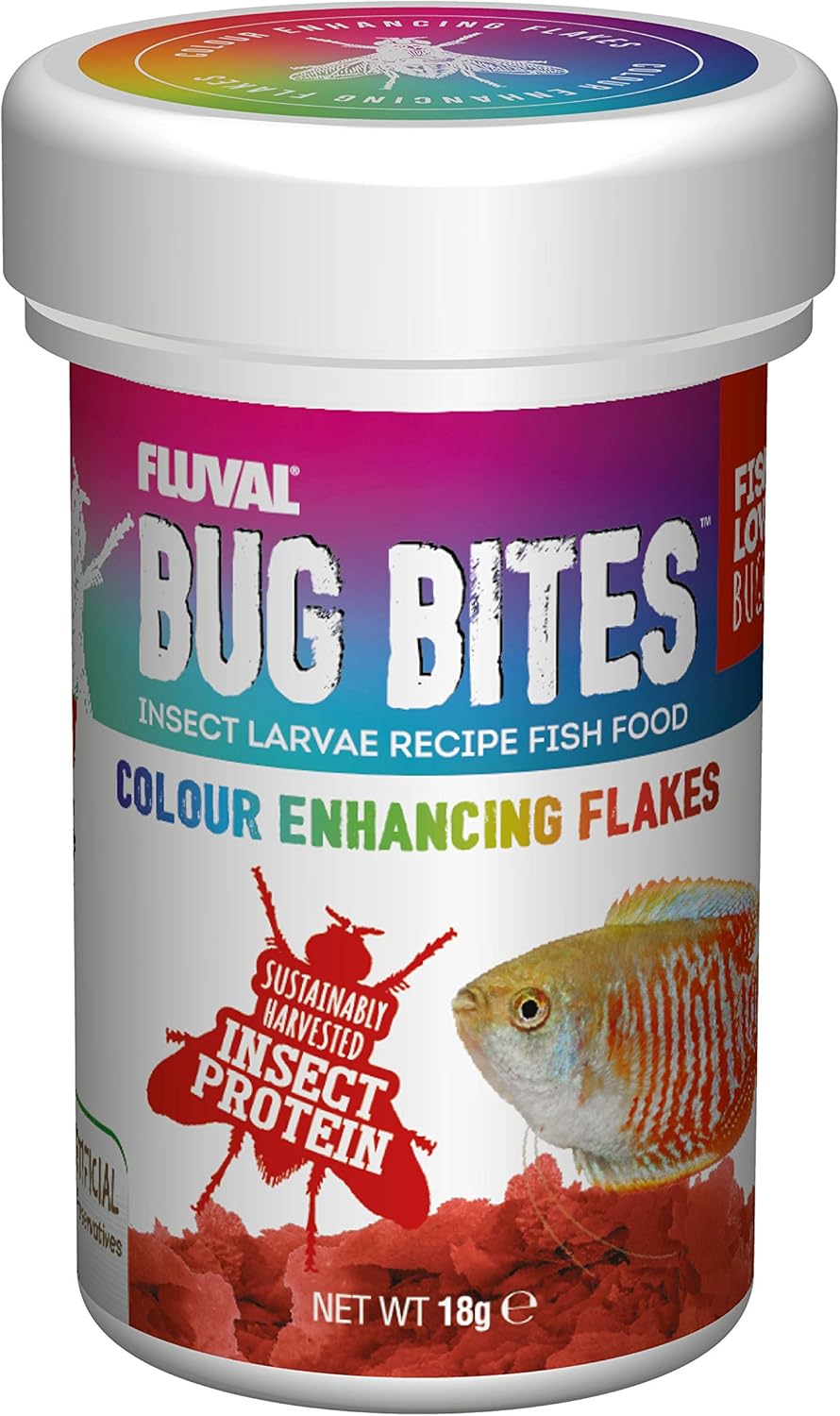 Fluval Bug Bites Tropical Colour Enhancing Flakes 18G