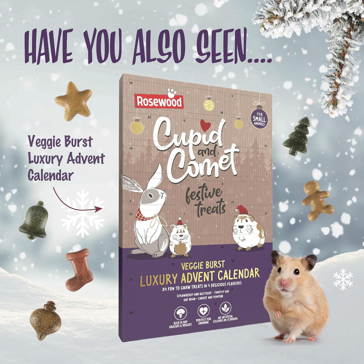 Rosewood Naturals Winter Party Cottage | Edible Pet Hideaway