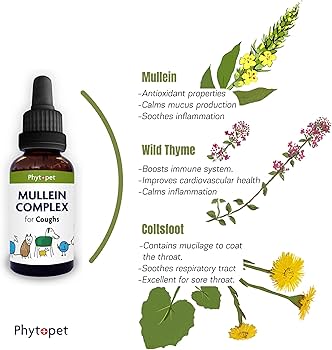 PhytoPet | Herbal Remedy | Mullein Complex for Coughs, Colds & Flu