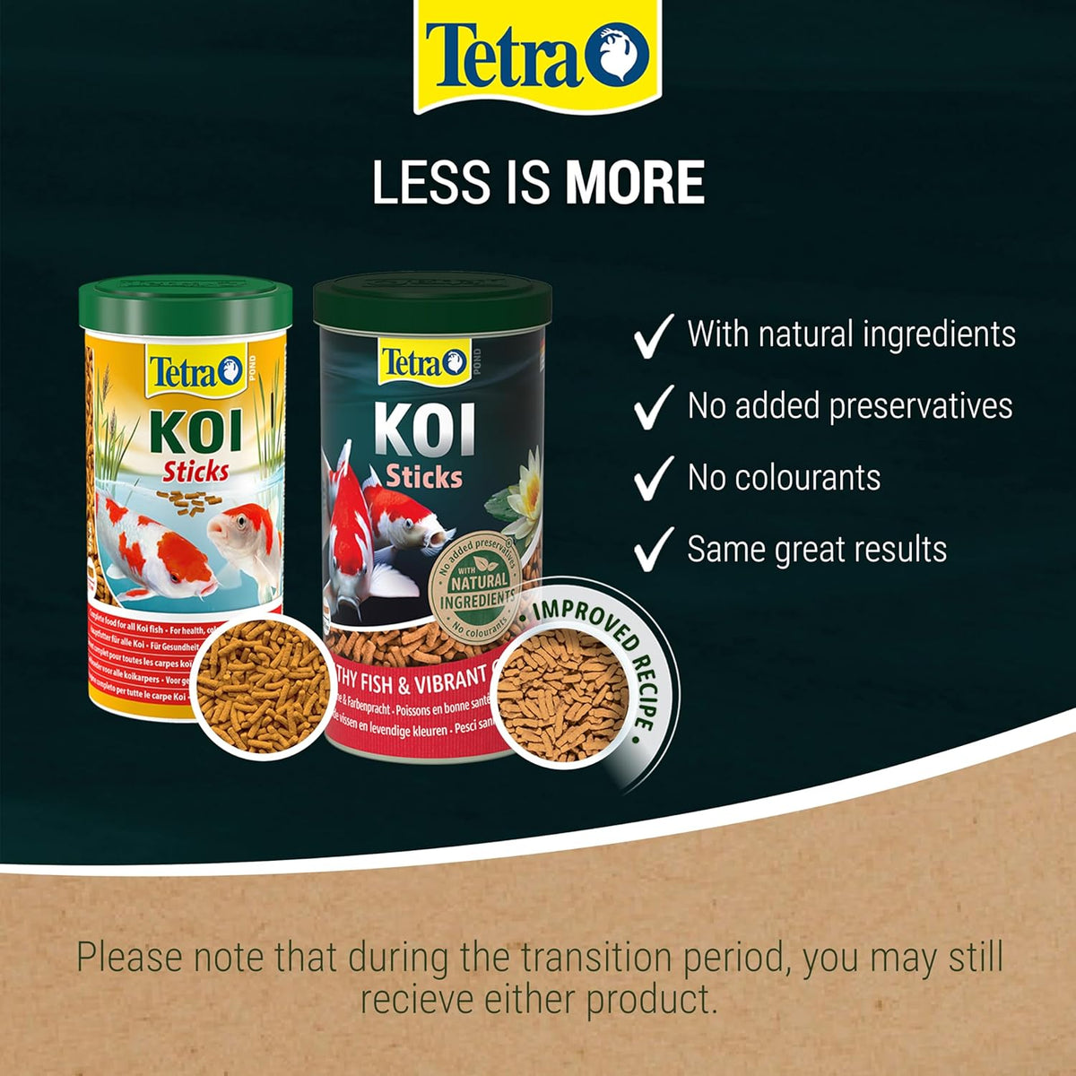 Tetra Pond Koi Sticks 1100g | Complete Daily Food for Koi