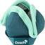 Teal and mint green dog interactive dog treat dispenser with 'Coachi' branding on a white background
