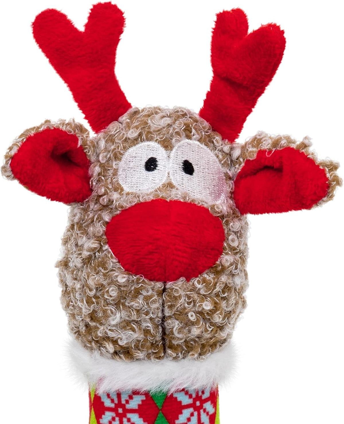 Kong Holiday Shakers Argyle Reindeer Medium 🦌 Christmas Dog Toy