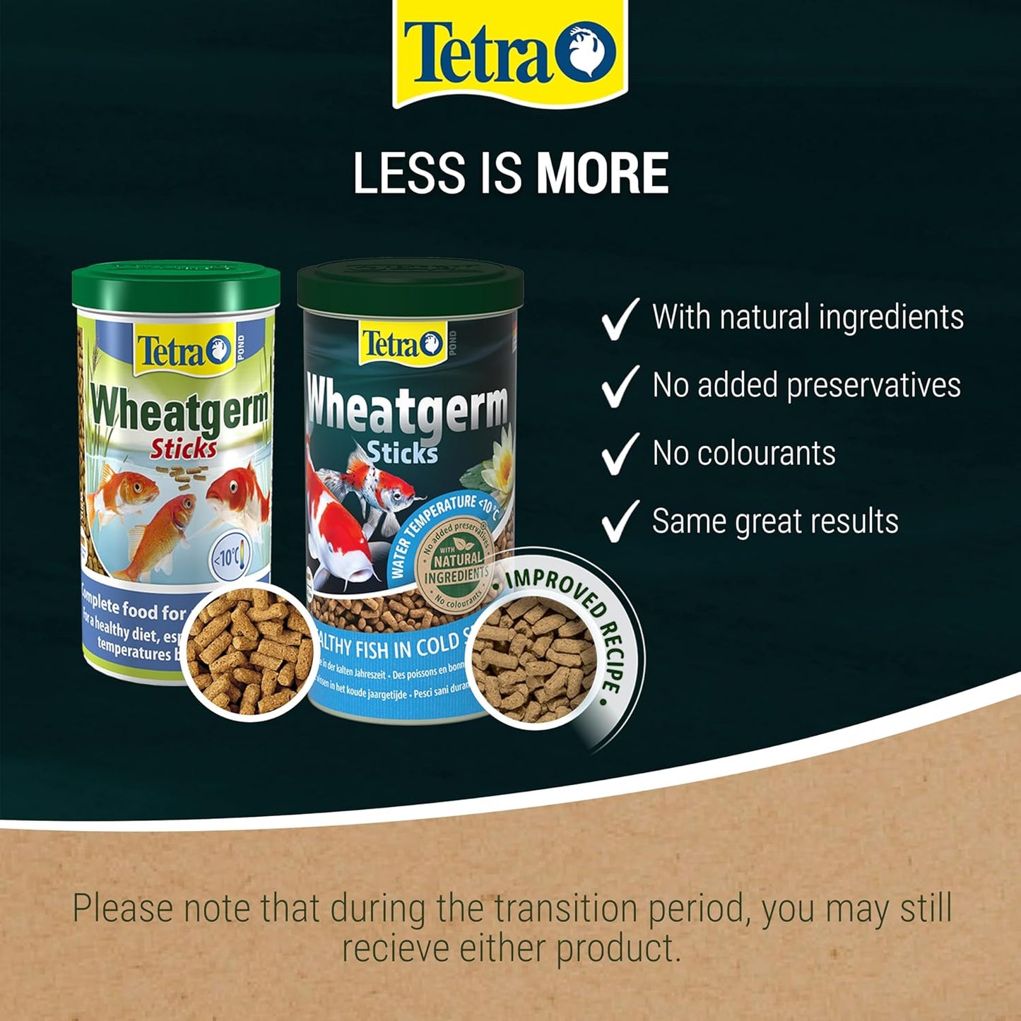Tetra Wheat Germ Koi Sticks 780g | Highly Digestible Pond Fish Food