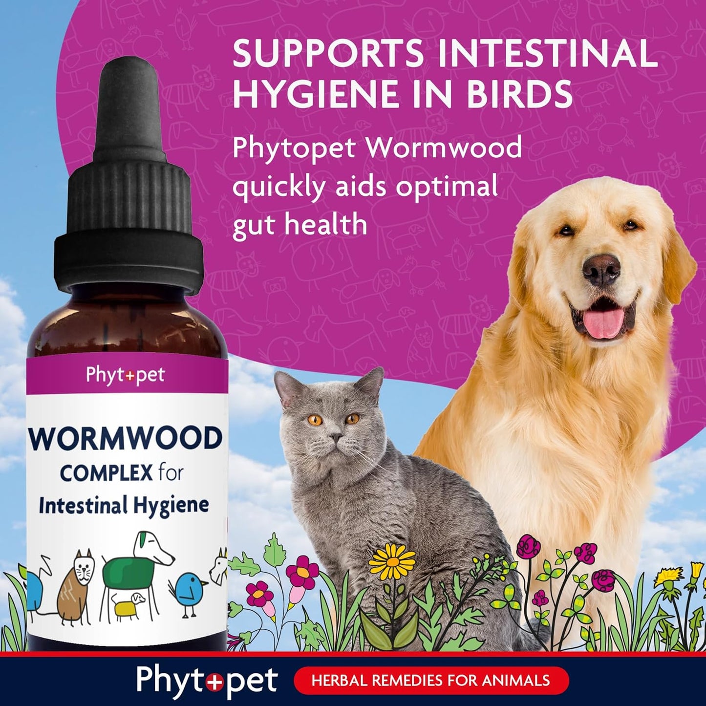 Phytopet Wormwood Complex - Natural Herbal Remedy for Intestinal Hygiene