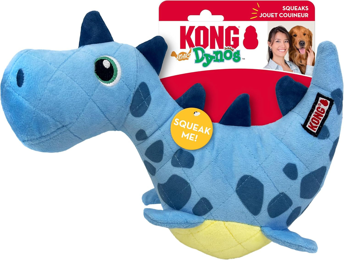 KONG Dynos Roars Fetch Dog Toy | Durable Plush (Medium/Large)