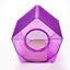 Hexagonal purple chinchilla bath with a clear center on a white background
