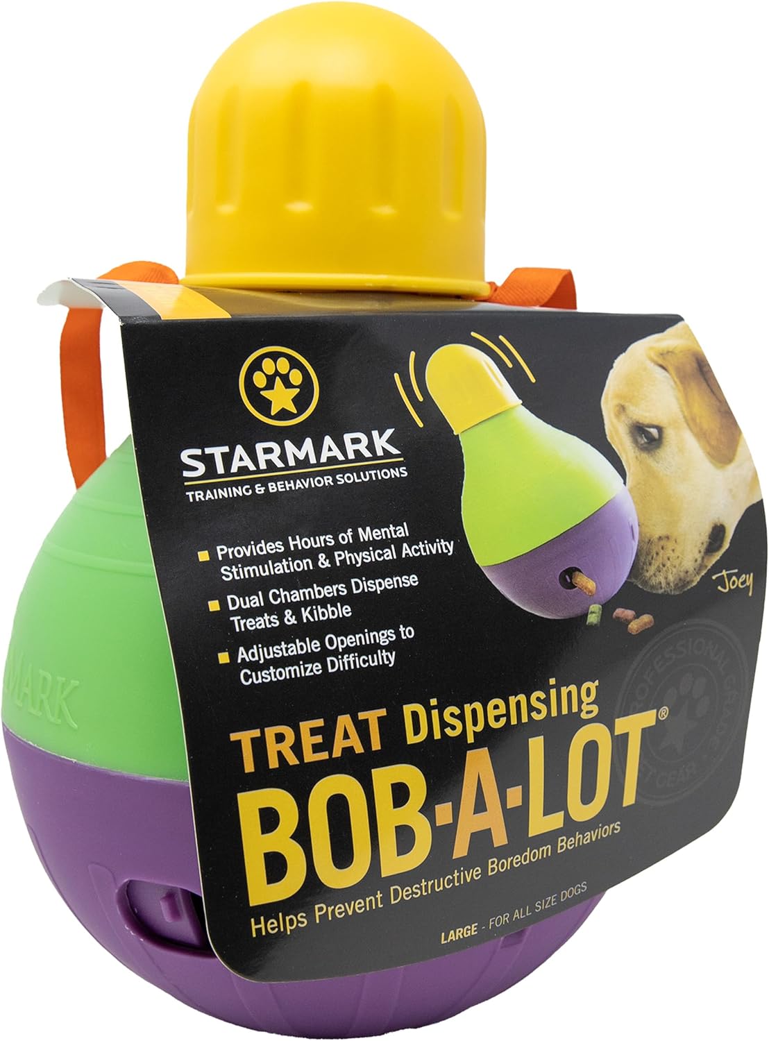 Starmark | Interactive Dog Treat Dispenser Toy | Bob-a-Lot