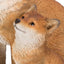 Vivid Arts Fox Cub with Mother A | Realistic Garden Ornament | Weatherproof Fox Statue