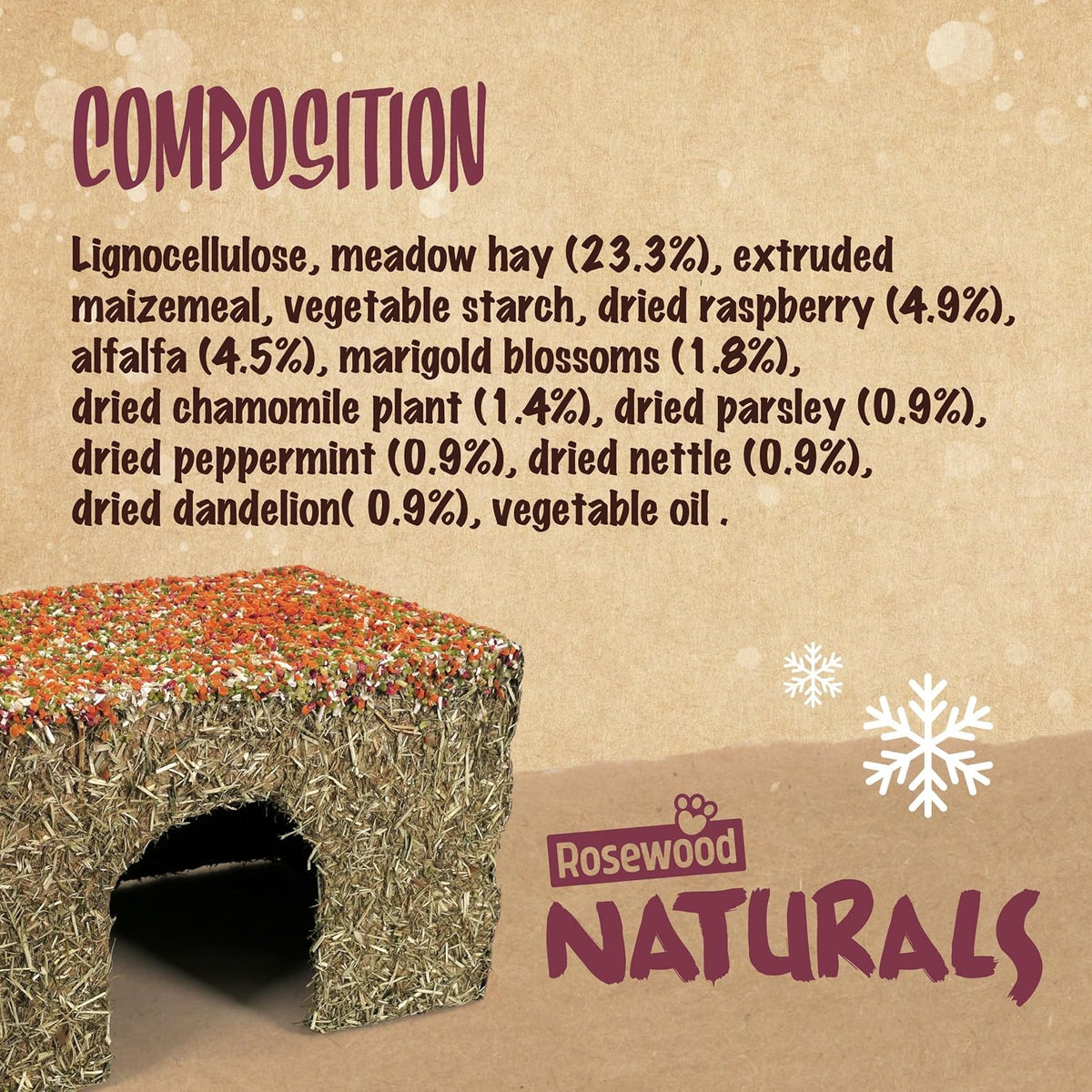 Rosewood Naturals Winter Party Cottage | Edible Pet Hideaway