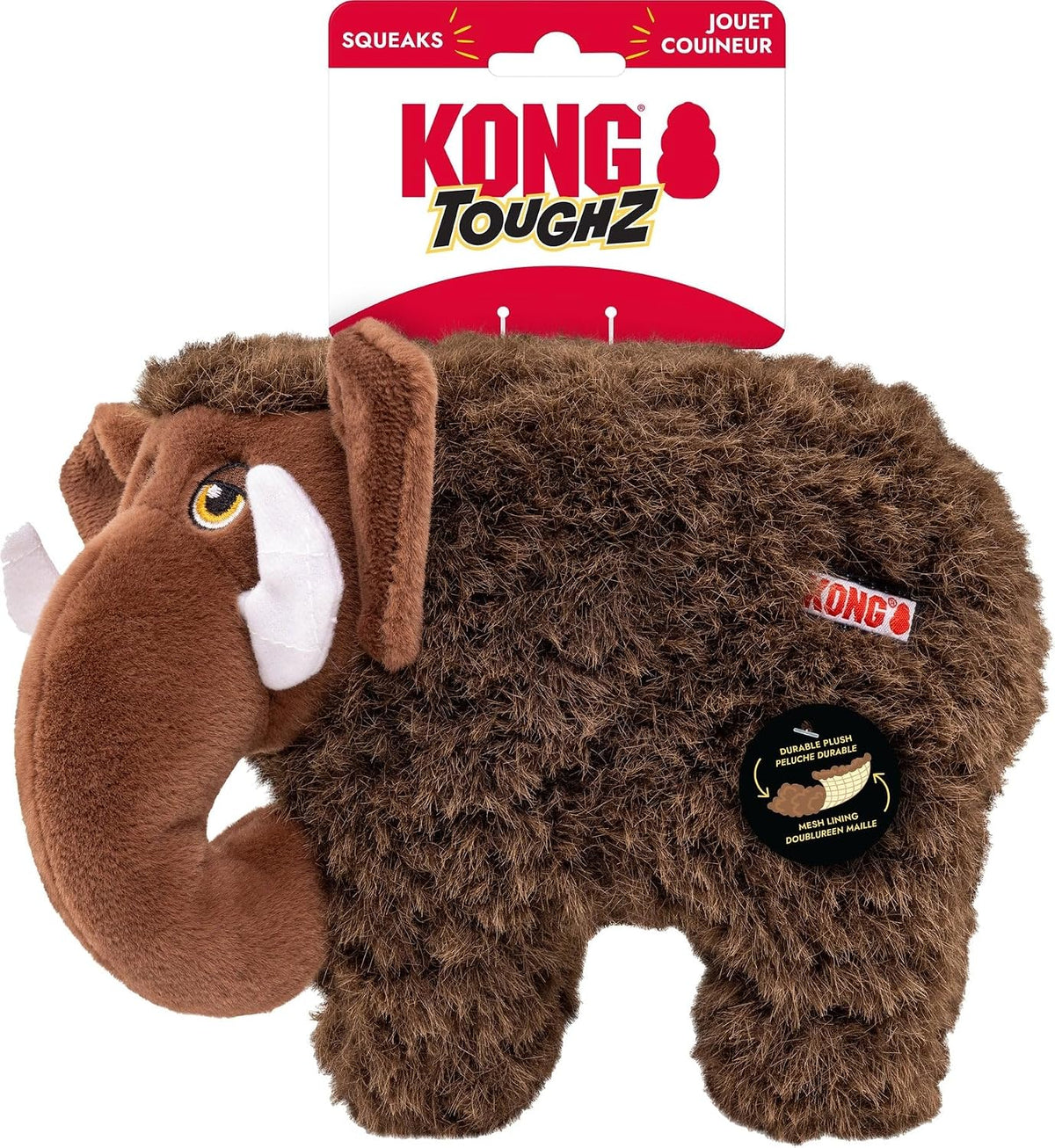 KONG Toughz Plush Dog Toy | Highland Cow & Mammoth