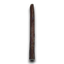 A large bully pizzle dog treat against a black background.