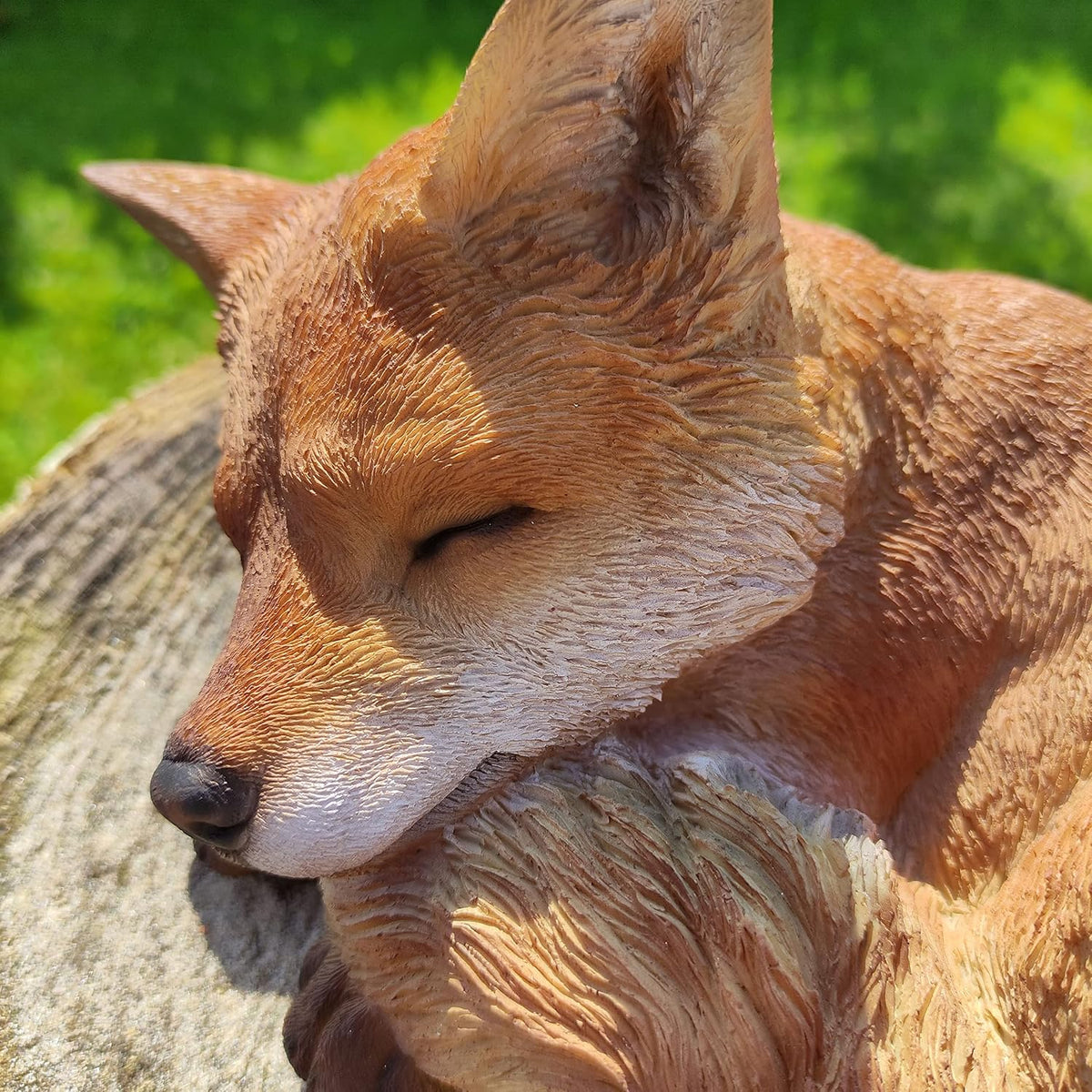 Vivid Arts Sleeping Fox Cub Ornament | 25cm Lifelike Statue