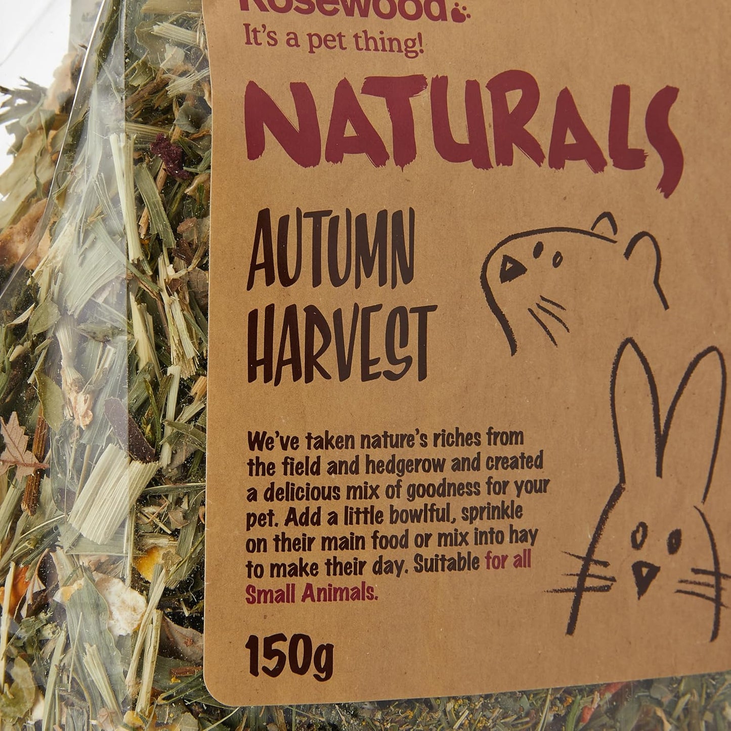 Rosewood Naturals Autumn Harvest Forage Mix for Small Animals 150g