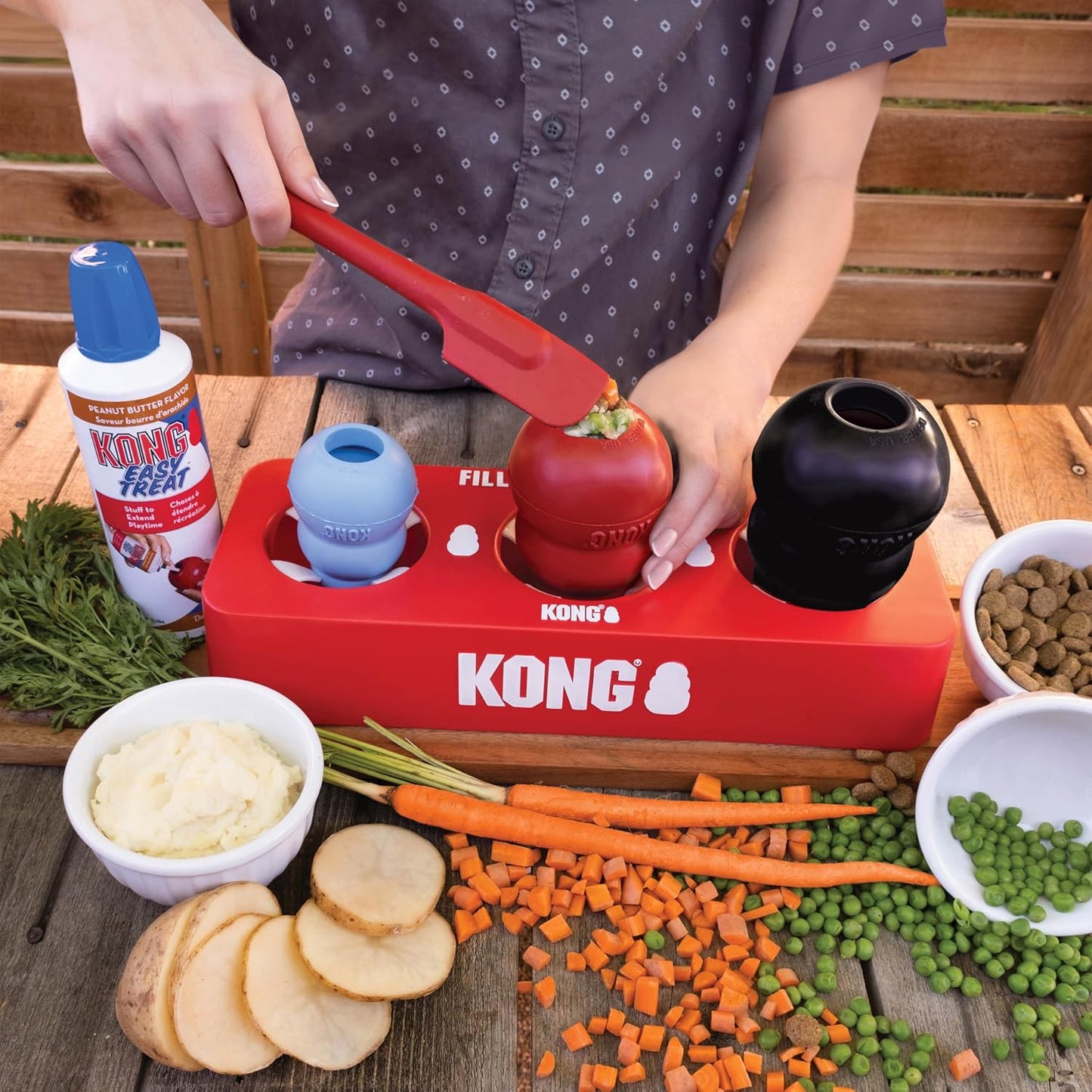 KONG Fill 'n' Freeze Treat Tray | Easy KONG Filling & Freezing Tool (All Sizes)
