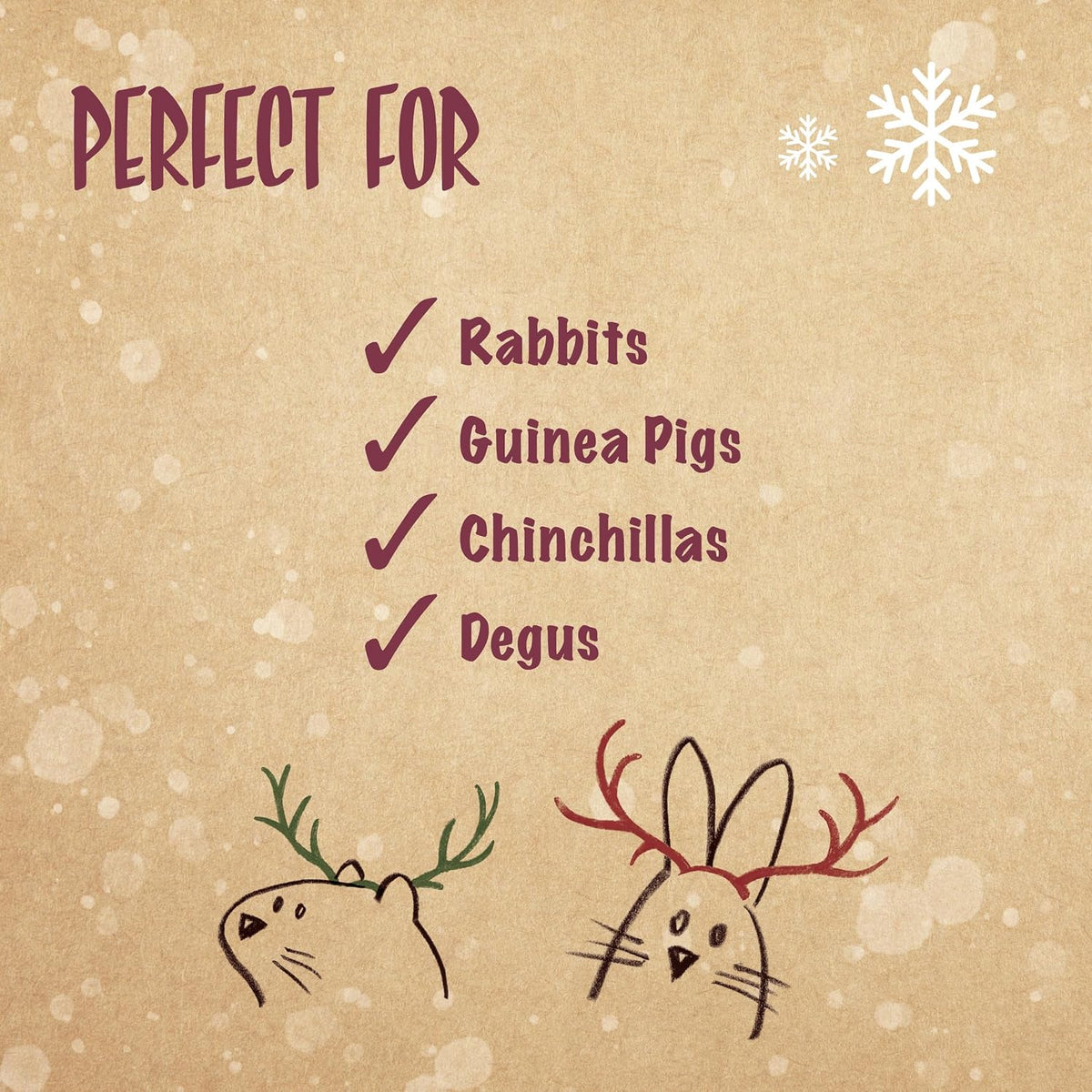 Natural Herb 'n' Hay Star Trio 🎄 Small Pet Christmas Treat by Cupid & Comet