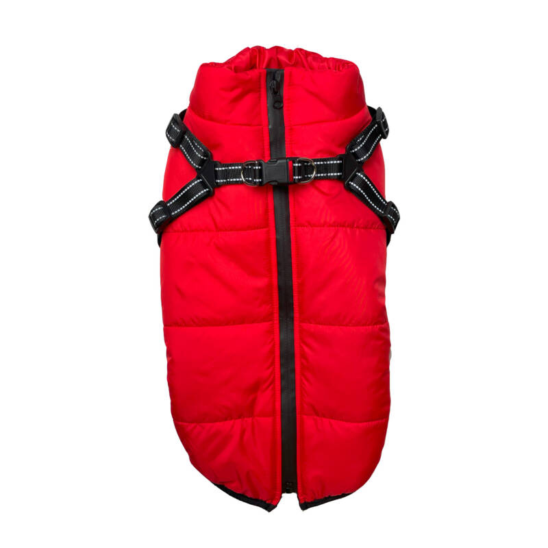 Happy Pet | Dog Walking | Red Harness & Jacket Combo