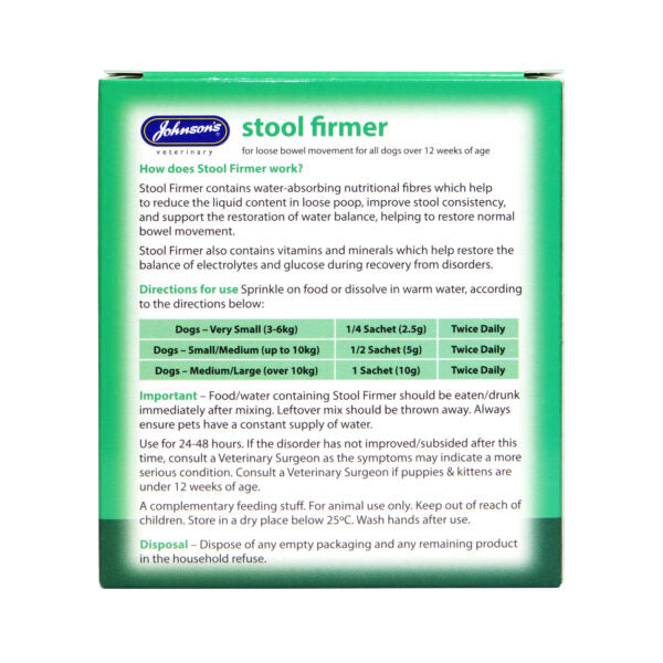 Stool Firmer | Diarrhoea & Soft Poop Relief for Cats by Johnson's Veterinary