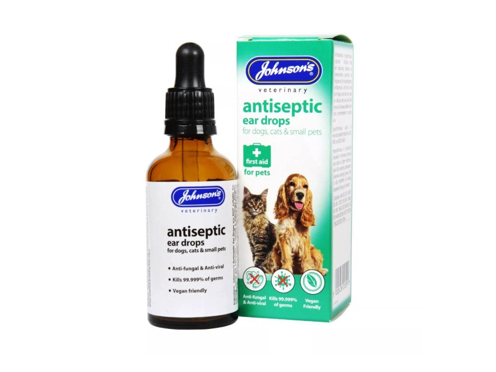 Johnson's Hypoallergenic Ear Drops | Dog, Cat & Small Pet (50ml)