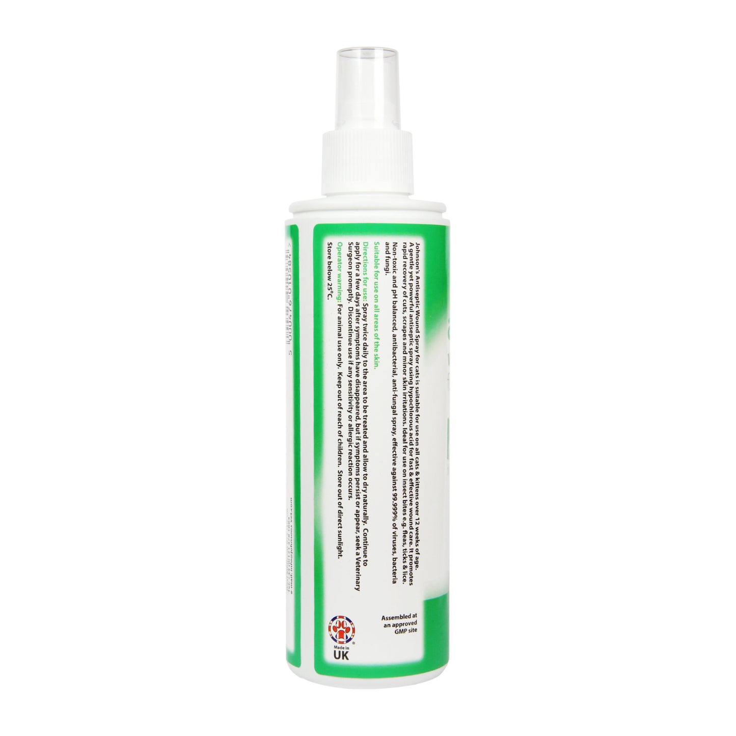 Johnson's Veterinary | Hypochlorous Solution Antiseptic Wound Spray for Cats - 200ml