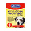 Box of Johnson's Veterinary One Dose Wormer for dogs on a white background