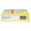 Yellow box with text and a barcode on a white background