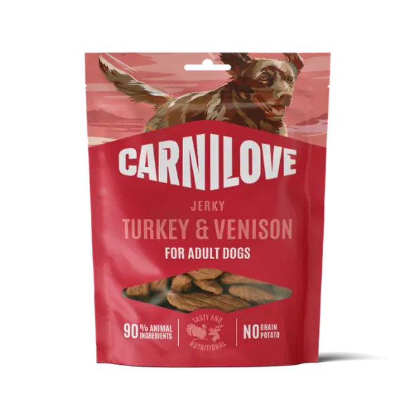 Carnilove Meat Jerky Turkey with Venison Fillet Dog Treat - 100g