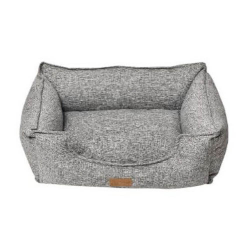 Classic Oxford Square Bed Stone Grey Medium