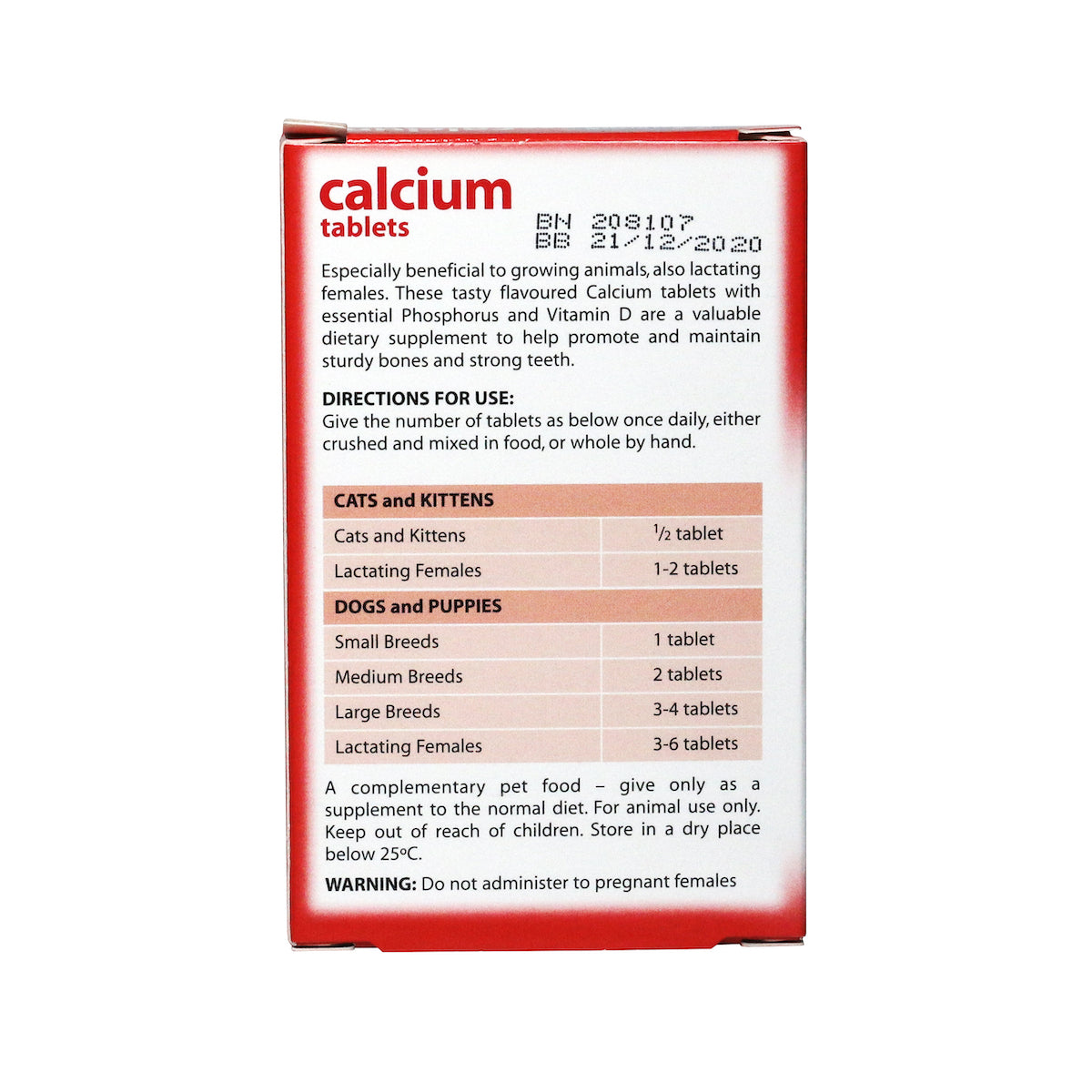 Johnson's Veterinary | Breeding & Puppy Supplement | Calcium Tablets - 40 Pack