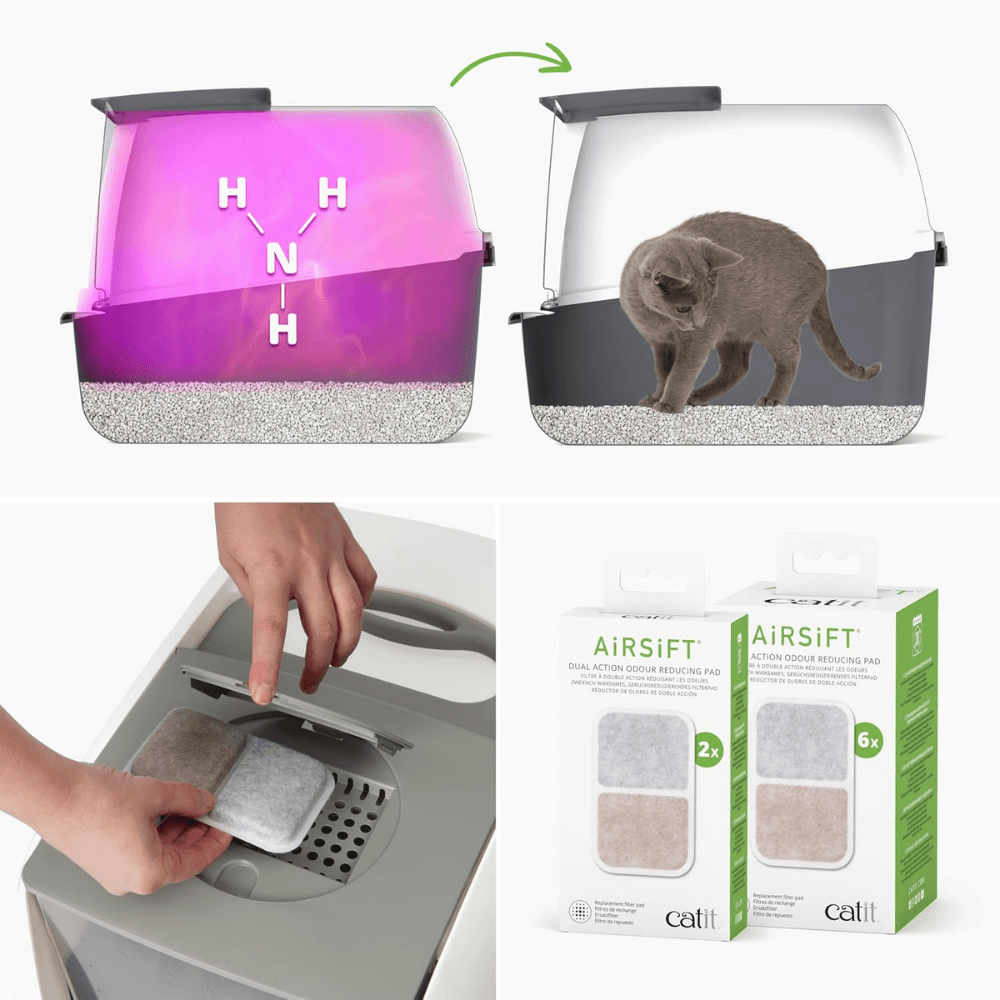 Catit Airsift Litter Box White/Grey