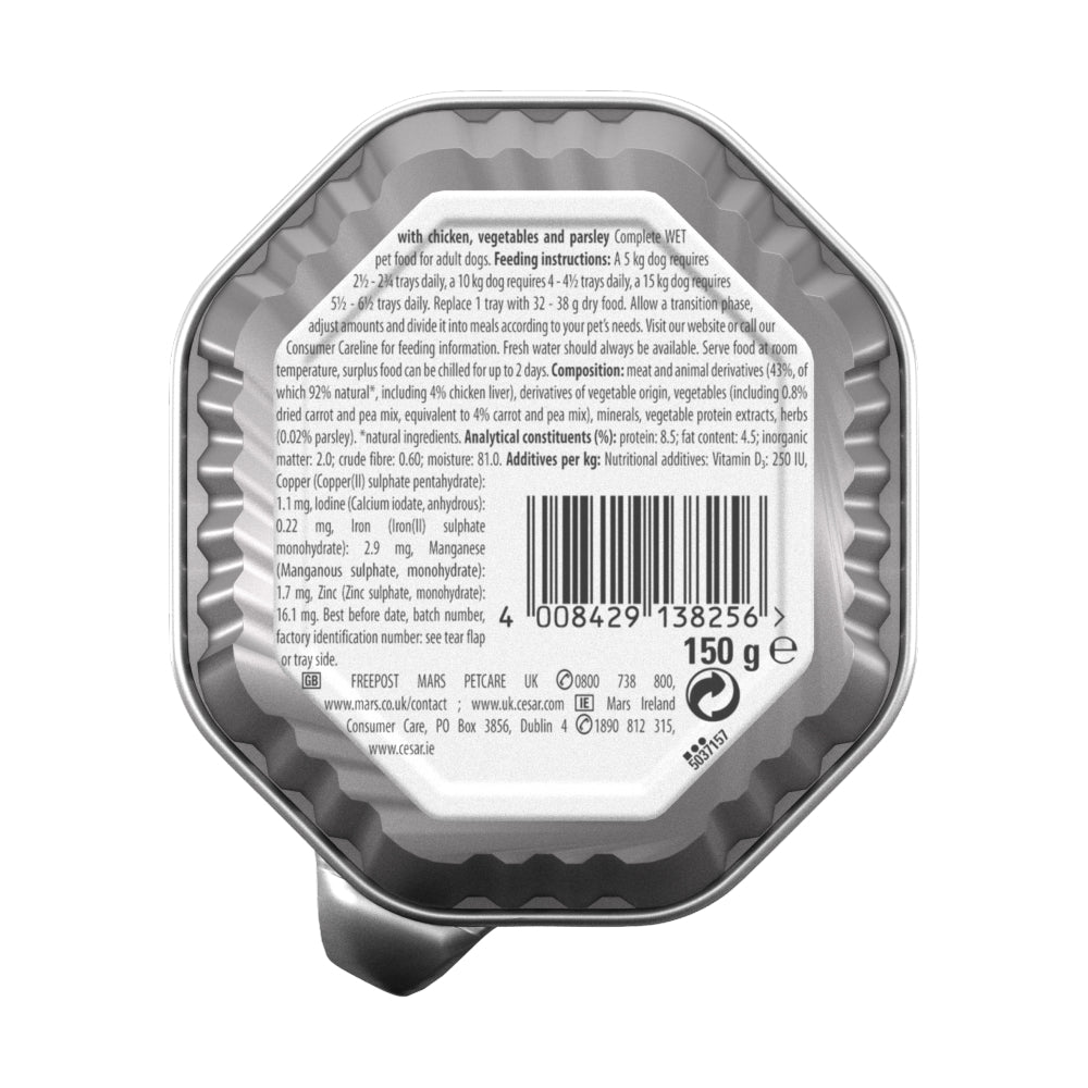 Cesar Classics Wet Dog Food - Country Stew With Chicken,Veg & Parsley