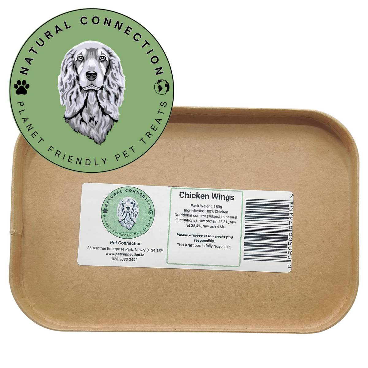 Chicken Wings Bitesize Crunchy Dog Treat by Natural Connection